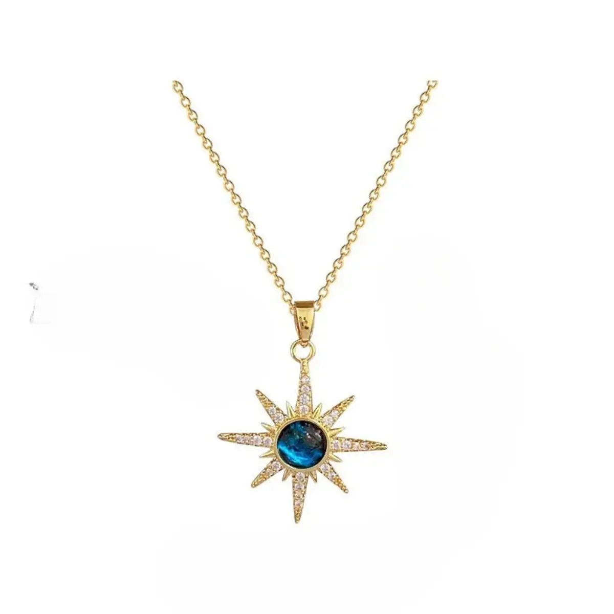 Colar com Pingente de Sol Banhado a Ouro, Colar de Sol Minimalista, Colar de Pingente de Sol Feminino, Colar Sol para Look Casual, Colar Sol para Presente