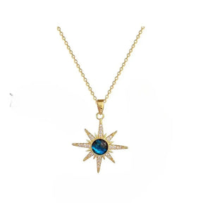 Colar com Pingente de Sol Banhado a Ouro, Colar de Sol Minimalista, Colar de Pingente de Sol Feminino, Colar Sol para Look Casual, Colar Sol para Presente