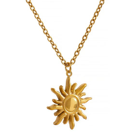 Colar Inspirado no Sol, Colar Inspirado no Sol Dourado, Colar com Pingente de Sol, Colar de Sol Banhado a Ouro, Colar com Design de Sol, Colar de Sol Feminino, Colar com Símbolo do Sol, Colar de Sol Elegante, Colar Inspirado no Sol Minimalista, Colar com Sol Vintage, Colar de Sol para Presentes